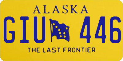 AK license plate GIU446