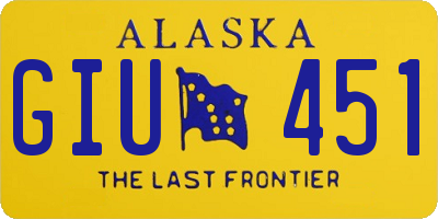 AK license plate GIU451