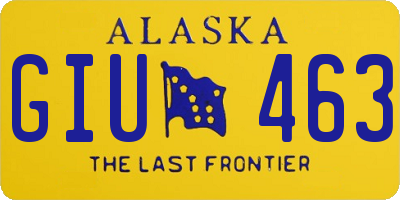 AK license plate GIU463