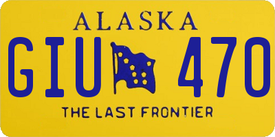 AK license plate GIU470