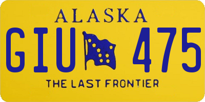 AK license plate GIU475