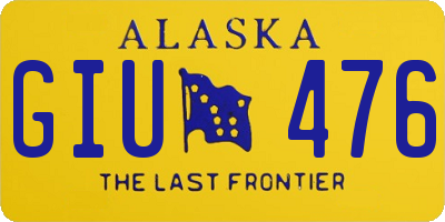 AK license plate GIU476