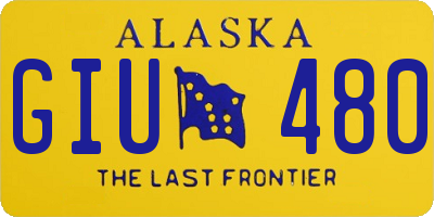 AK license plate GIU480