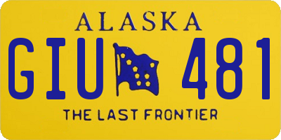AK license plate GIU481