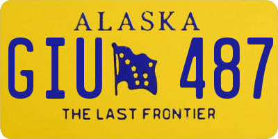 AK license plate GIU487