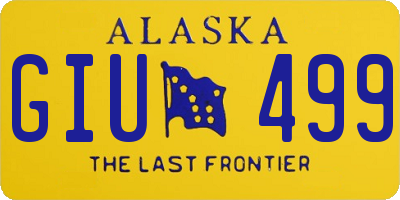 AK license plate GIU499
