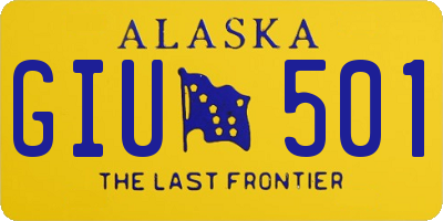 AK license plate GIU501