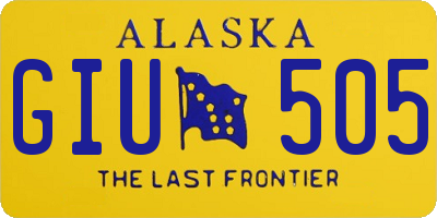 AK license plate GIU505