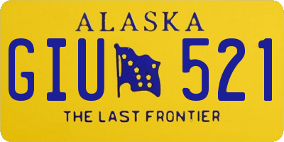 AK license plate GIU521