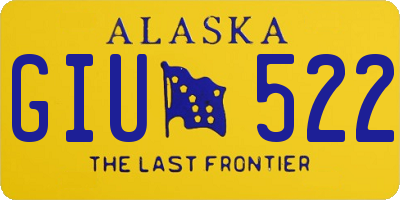 AK license plate GIU522