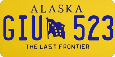 AK license plate GIU523