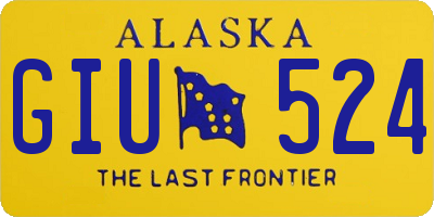 AK license plate GIU524