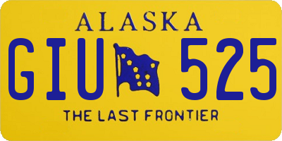AK license plate GIU525