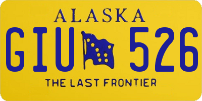 AK license plate GIU526