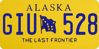 AK license plate GIU528