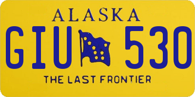 AK license plate GIU530