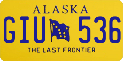 AK license plate GIU536