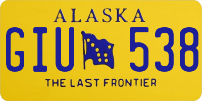 AK license plate GIU538