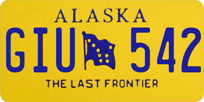 AK license plate GIU542