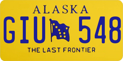 AK license plate GIU548
