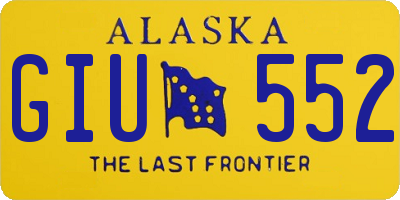 AK license plate GIU552