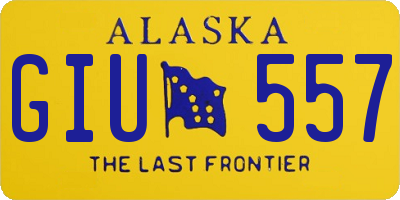 AK license plate GIU557
