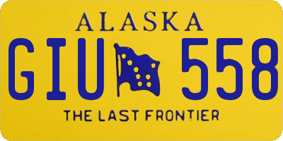 AK license plate GIU558