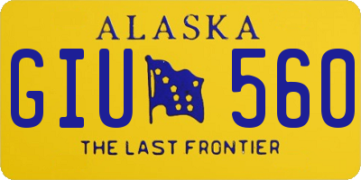 AK license plate GIU560