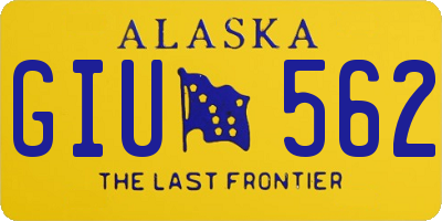AK license plate GIU562