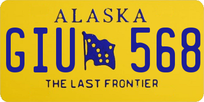 AK license plate GIU568