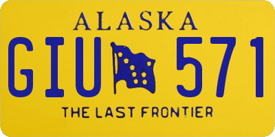 AK license plate GIU571