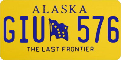 AK license plate GIU576