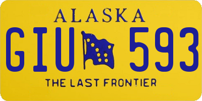AK license plate GIU593