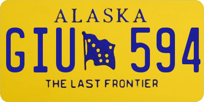 AK license plate GIU594