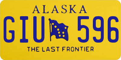AK license plate GIU596