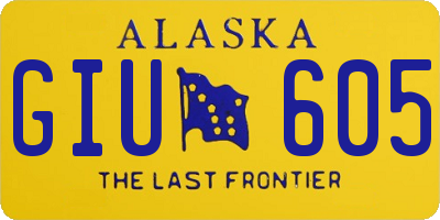 AK license plate GIU605