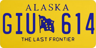 AK license plate GIU614