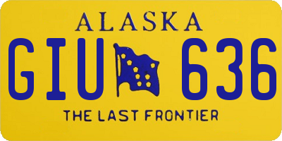 AK license plate GIU636