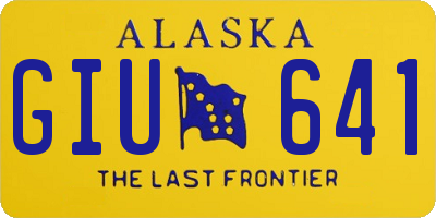 AK license plate GIU641