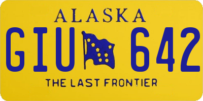 AK license plate GIU642