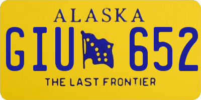 AK license plate GIU652