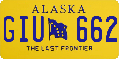 AK license plate GIU662