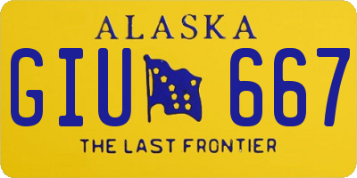 AK license plate GIU667