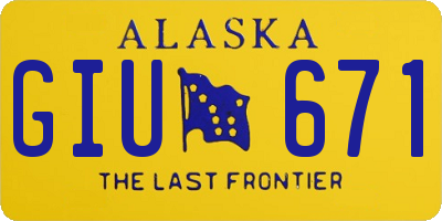 AK license plate GIU671