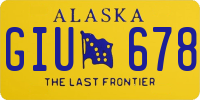 AK license plate GIU678
