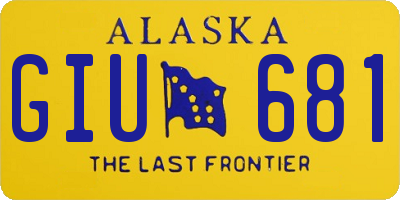 AK license plate GIU681