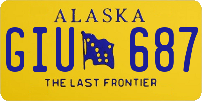 AK license plate GIU687