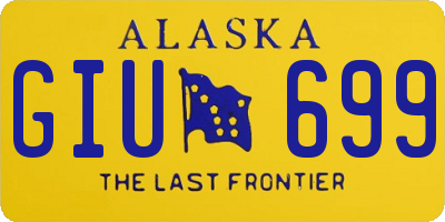 AK license plate GIU699
