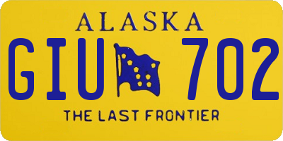 AK license plate GIU702