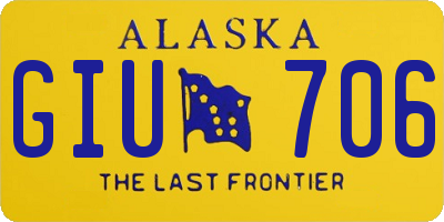 AK license plate GIU706